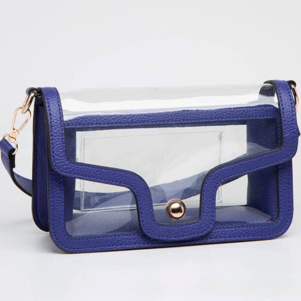 New Royal Blue Clear Stadium-Approved Gameday Shoulder Bag Concert Crossbody